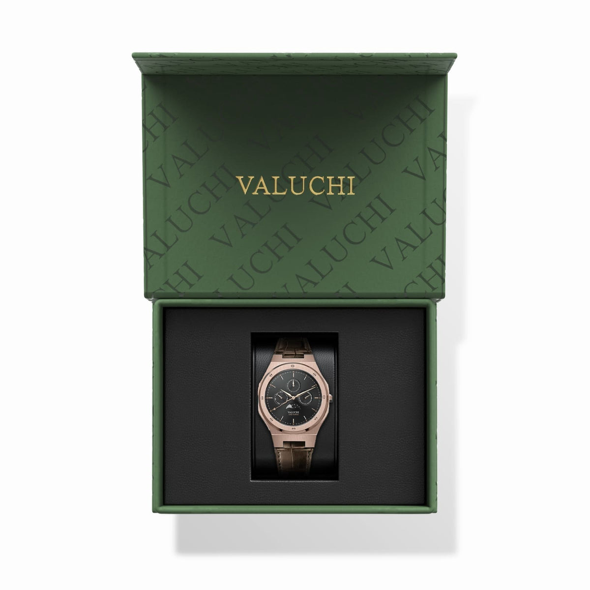 Rose Gold Black Leather Watch – Timeless Elegance, Everyday Confidence