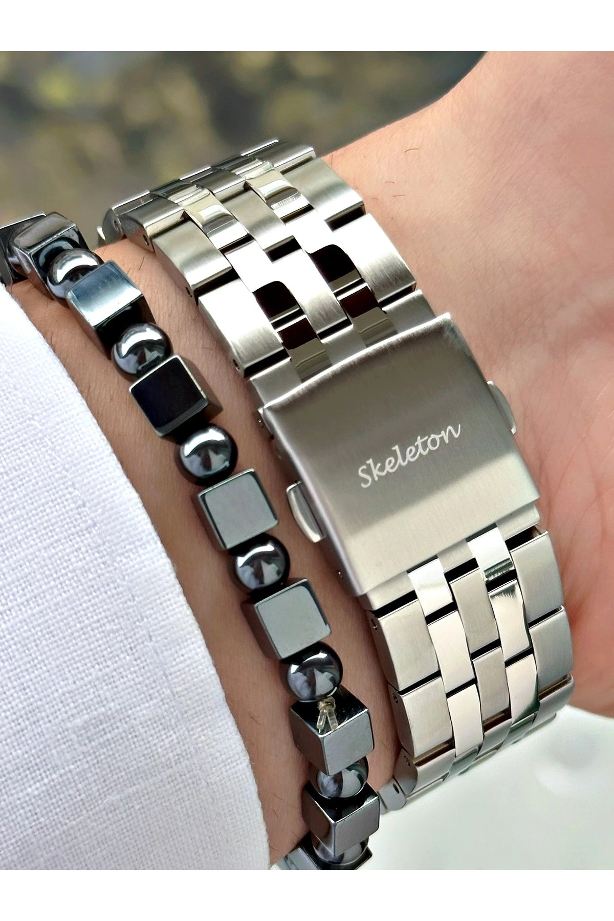 DK Men's Automatic Open Heart Wrist Watch