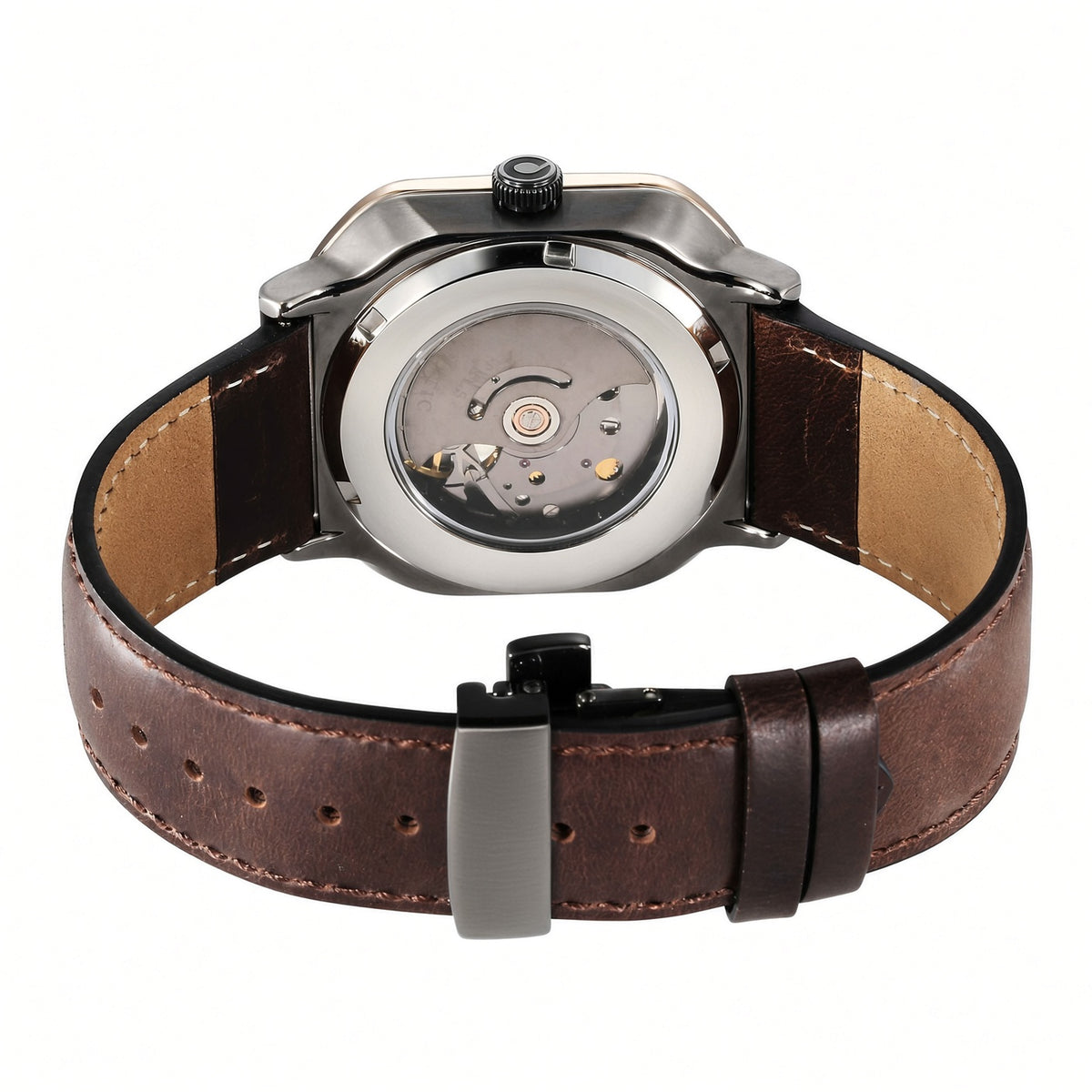 Techno Beats Anthracite Dial Automatic Leather Strap watch for Men