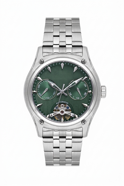 DK Men's Automatic Open Heart Wrist Watch