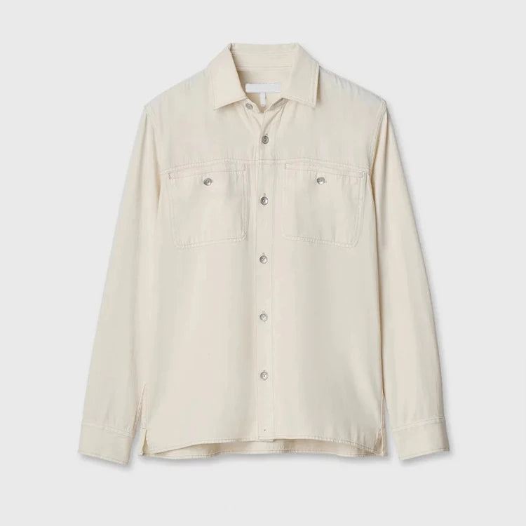 Vintage Casual Eco-Friendly Regular Fit Metal Buttons Turn-Down Collar Denim Workwear Shirt