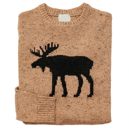 Wholesale Casual 100% Cotton Animal Print Breathable Pullover Sweater for Men Winter