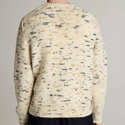 Men's Winter Pullover Knit 100% Wool Custom Logo Breathable Knitted Sweater
