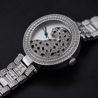 Vilante-Luxury Panther Crystal Watch