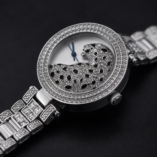 Vilante-Luxury Panther Crystal Watch