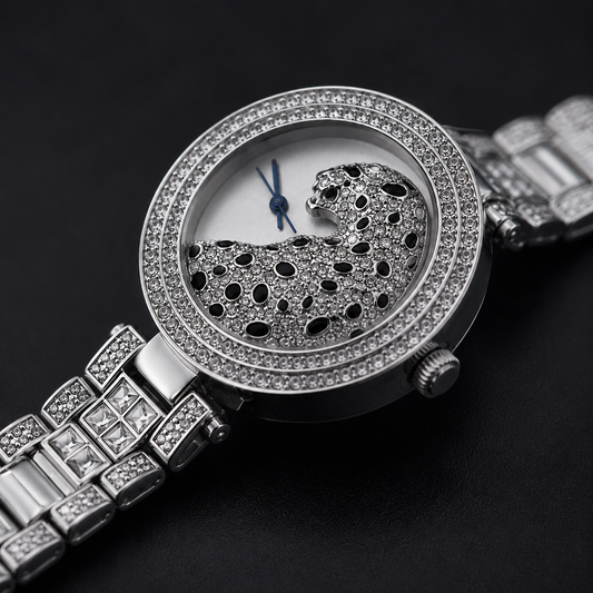 Vilante-Luxury Panther Crystal Watch