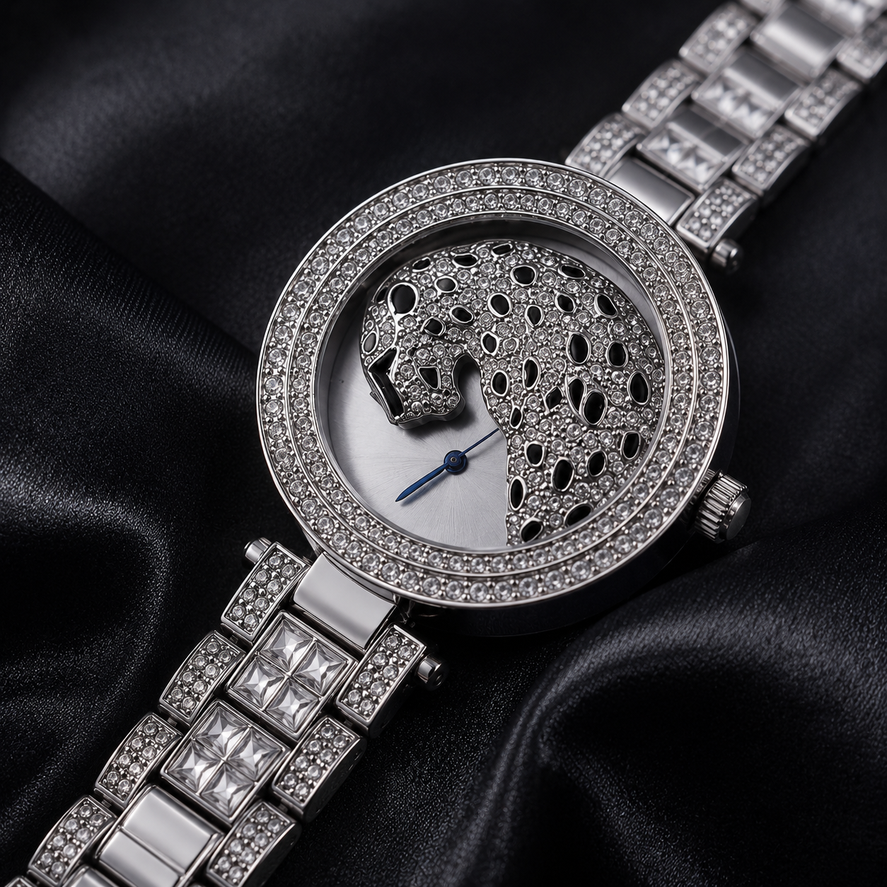 Vilante-Luxury Panther Crystal Watch