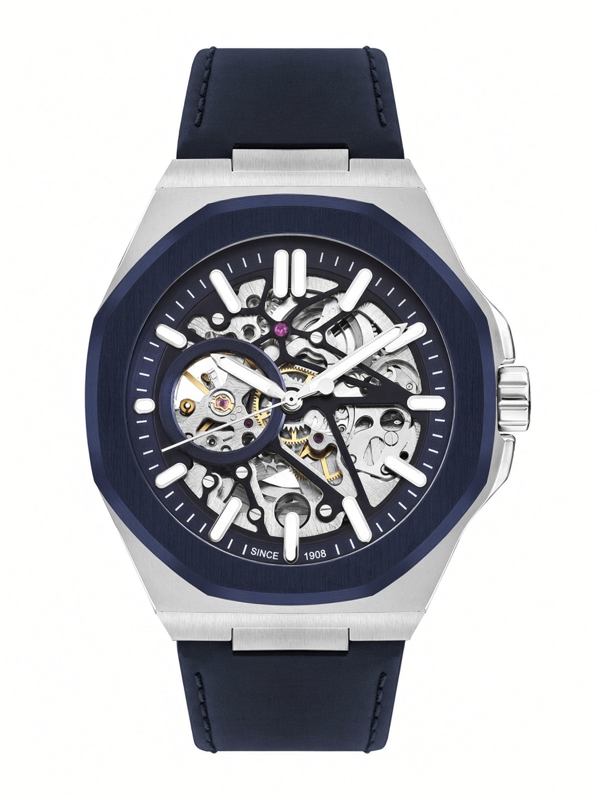 Men's Automatic Leather Strap Watch – LC07978-454