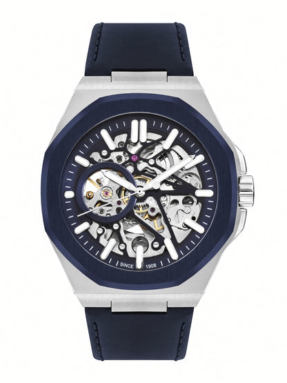 Men's Automatic Leather Strap Watch – LC07978-454